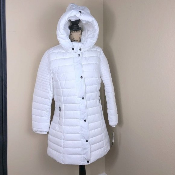 Nanette Lepore Jackets & Blazers - Nanette Lepore Winter White Puffer Hooded Zip Front Coat NWT 1X